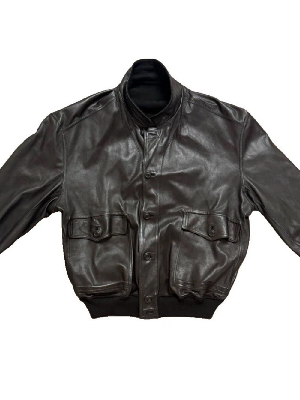 Bally Mens reversible leather and Suede bomber jacket Size 44 Italy Black XL